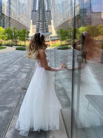 Load image into Gallery viewer, Silk Rose Petal Bridal Gown