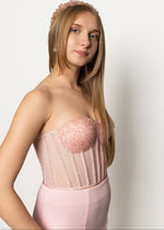 Load image into Gallery viewer, Pink Crystal Corset
