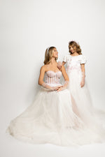 Load image into Gallery viewer, Silk Rose Petal Bridal Gown