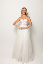 Load image into Gallery viewer, Silk Rose Petal Bridal Gown