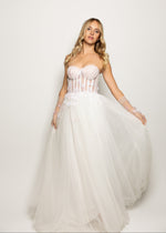 Load image into Gallery viewer, Silk Rose Petal Bridal Gown