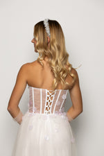 Load image into Gallery viewer, Silk Rose Petal Bridal Gown