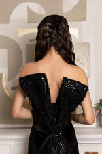Load image into Gallery viewer, Black Angel Velvet Dress