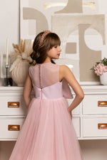 Load image into Gallery viewer, Twinkle Bow Pink Dress for Girls