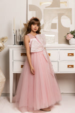 Load image into Gallery viewer, Twinkle Bow Pink Dress for Girls