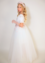 Load image into Gallery viewer, Silk Rose Petal Girls' Dress