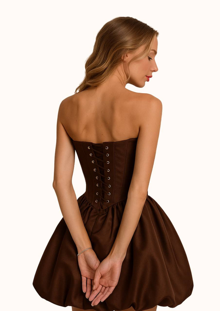 aurora dress brown Aurora Bloom brown Midi shirt dress – IERA