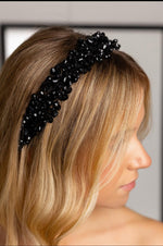 Load image into Gallery viewer, Black Onyx Crystal Headband
