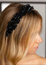 Load image into Gallery viewer, Black Onyx Crystal Headband