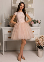 Load image into Gallery viewer, Pure Powder Pink Dress with Tulle Skirt
