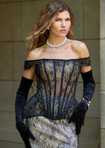 Load image into Gallery viewer, Midnight Lace Corset