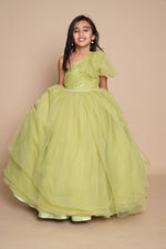 Load image into Gallery viewer, Sage Green Girls&#39; Dress
