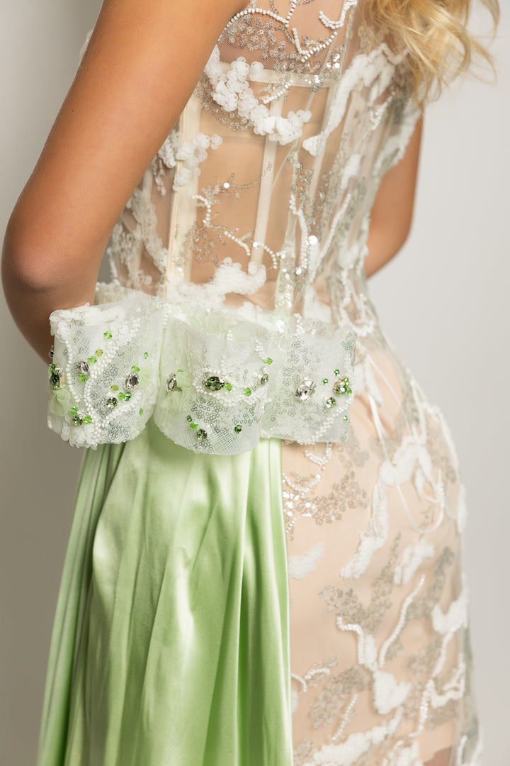 Sage Silk Gown