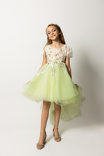 Load image into Gallery viewer, Sage Beaded Girls&#39; Dress
