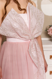 Twinkle Bow Pink Dress for Woman