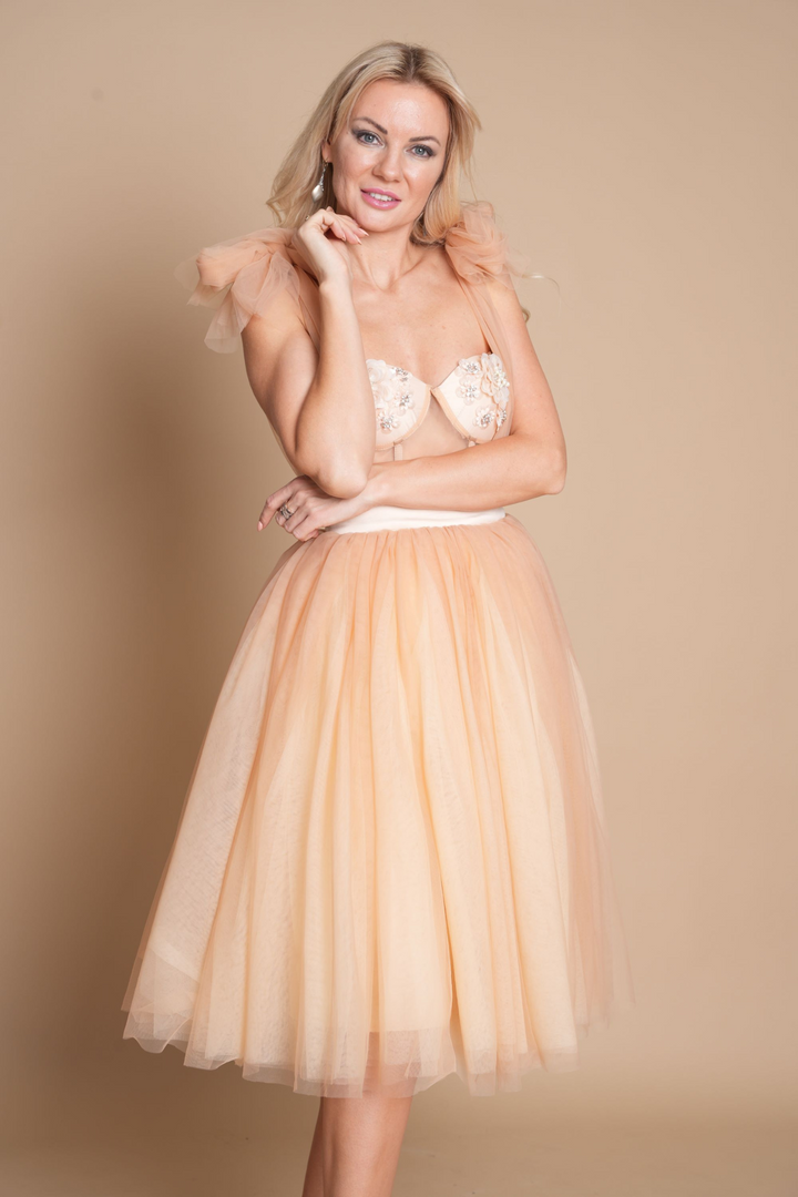 Caramel Birthday Dress S / Beige. outure Design Caramel Birthday Dress S / Beige. outure Design