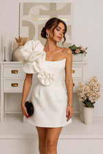 Load image into Gallery viewer, Aurora Short Dress with Flower
