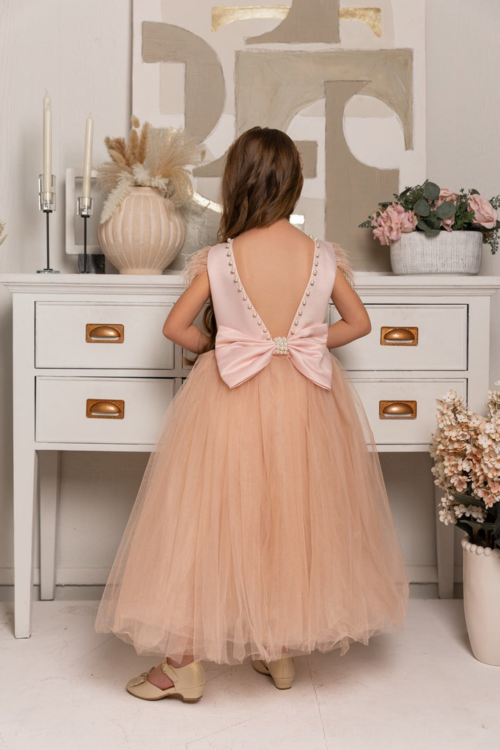 Pure Powder Girl’s Dress with Tulle